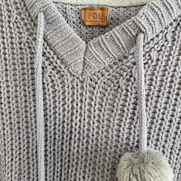 POL Crocheted Hooded Sweater‎ Vest Size Medium EUC - Picture 3 of 4